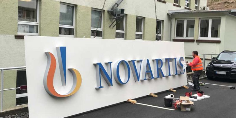 Novartis Manufacturing GmbH – LED Lichtwerbeanlage