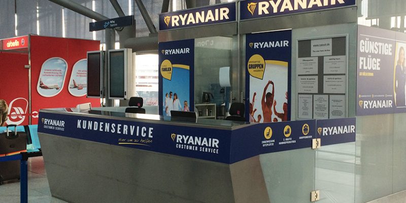 Ryanair – Betreuung der Werbeflächen an diversen Flughäfen